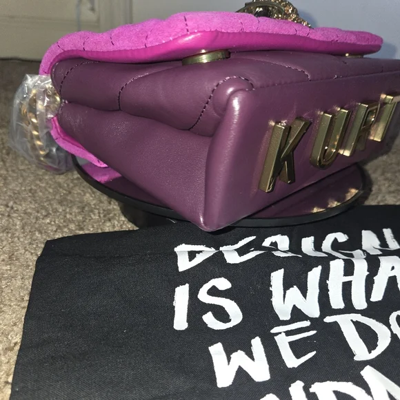 NWT Kurt Geiger Mini Kensington Quilted Suede Crossbody Bag - Picture 13 of 14